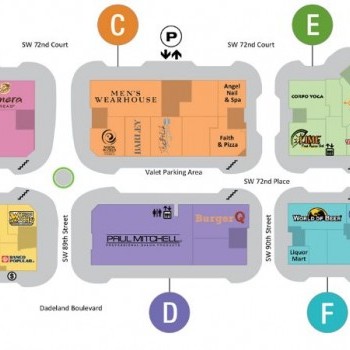 Plan of mall Downtown Dadeland