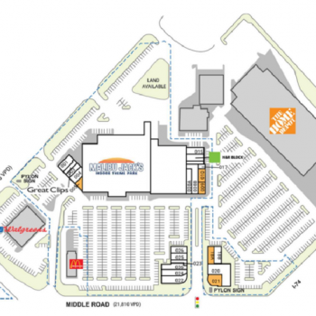 Plan of mall Duck Creek Plaza
