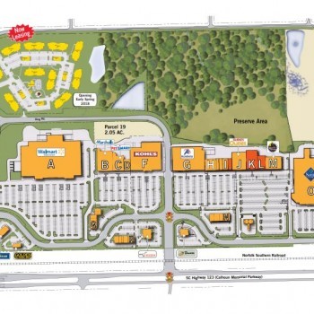 Plan of mall Easley Town Center
