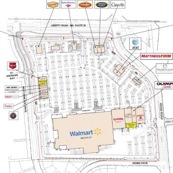 Plan of mall Eldersburg Commons