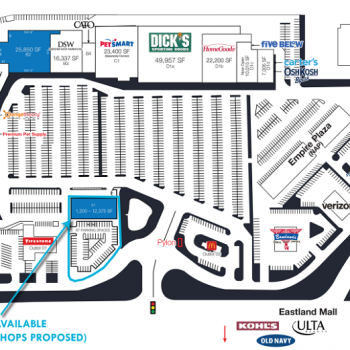 Plan of mall Empire Crossing