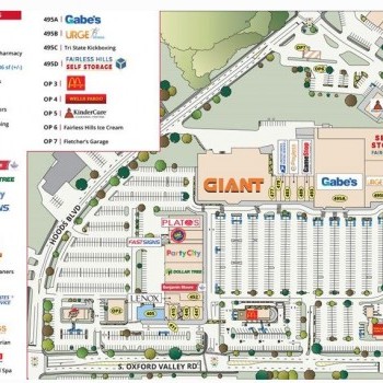Plan of mall Fairless Hills Towne Center