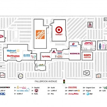 Plan of mall Fallbrook Center