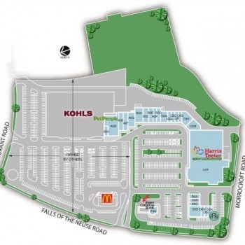 Plan of mall Falls Pointe Shopping Center