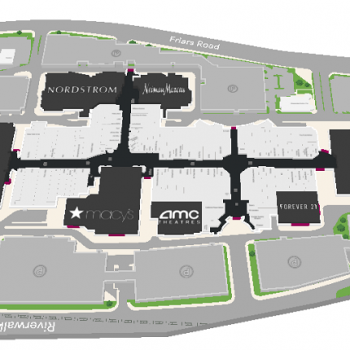 Plan of mall Fashion Valley Mall