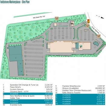 Plan of mall Fieldstone Marketplace