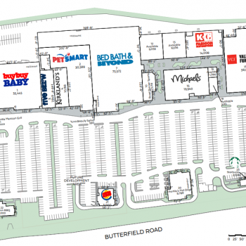 Plan of mall Finley Square Shopping Center