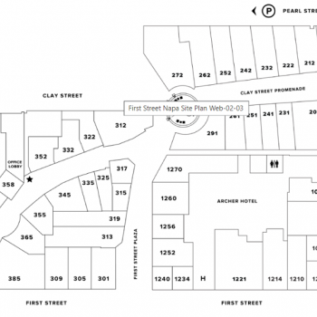 Plan of mall First Street Napa