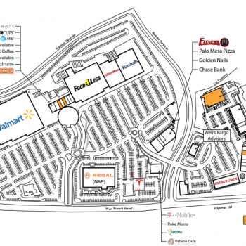 Plan of mall Five Cities Center
