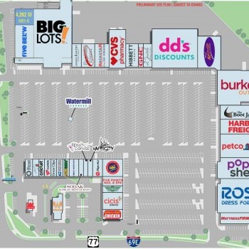 Plan of mall Five Points Shopping Center