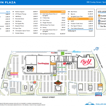 Plan of mall Five Town Plaza