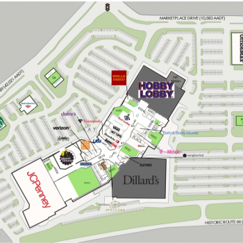 Plan of mall Flagstaff Mall & The Marketplace