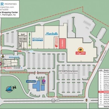 Plan of mall Flemington Circle Shopping Center