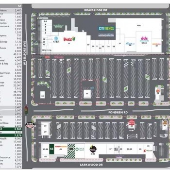 Plan of mall Fondren Southwest Village