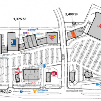 Plan of mall Foothills Park Place Shopping Center