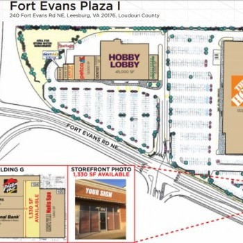 Plan of mall Fort Evans Plaza I