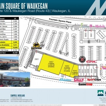 Plan of mall Fountain Square of Waukegan