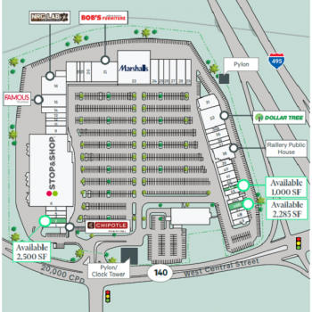 Plan of mall Franklin Village Plaza