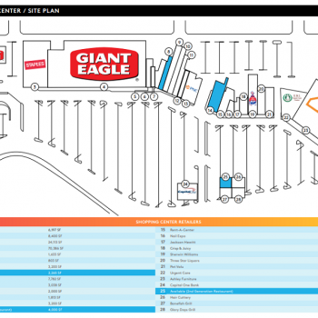 Plan of mall Frederick Shopping Center