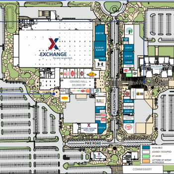 Plan of mall Freedom Crossing at Fort Bliss