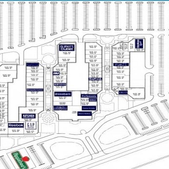 Plan of mall Gainesville Outlet Mall