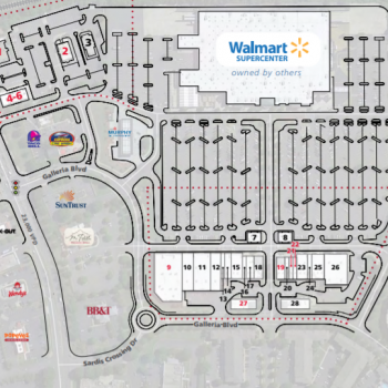 Plan of mall Galleria Shopping Center