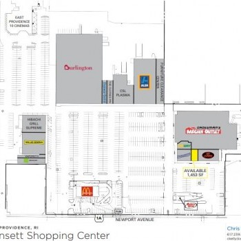 Plan of mall Gansett Shopping Center