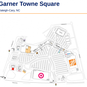 Plan of mall Garner Towne Square
