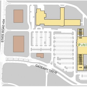 Plan of mall Gateway Crossings