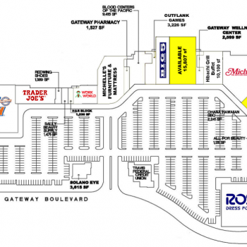 Plan of mall Gateway Plaza - Fairfield