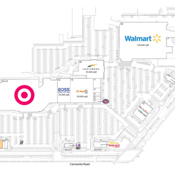 Plan of mall Gateway Plaza - Santa Fe Springs