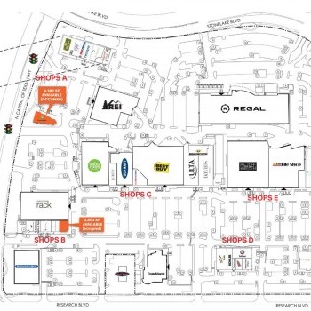 Plan of mall Gateway Shopping Centers