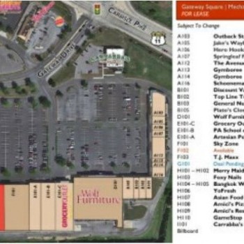 Plan of mall Gateway Square