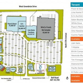 Plan of mall Glendale Market Square