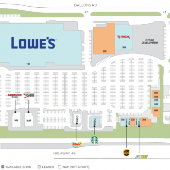 Plan of mall Golden Hills Plaza