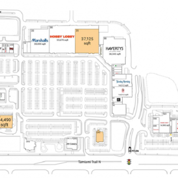Plan of mall Granada Shoppes