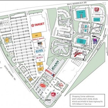 Plan of mall Grapevine Towne Center