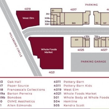 Plan of mall Green Hills - Hill Center