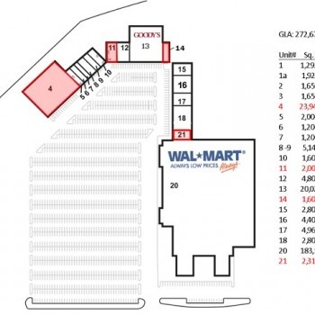 Plan of mall Greensburg Commons