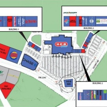 Plan of mall H-E-B Plus Leander