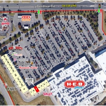 Plan of mall H-E-B Plus Shopping Center