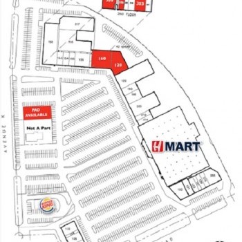 Plan of mall H MART Town Centre