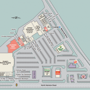 Plan of mall Hairston Village