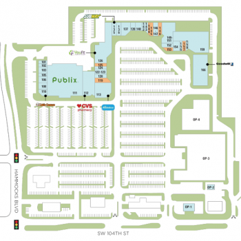 Plan of mall Hammocks Town Center