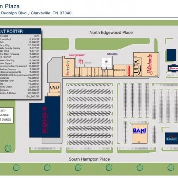 Plan of mall Hampton Plaza