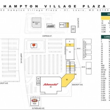 Plan of mall Hampton Village Plaza