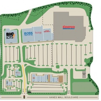 Plan of mall Hanes Commons