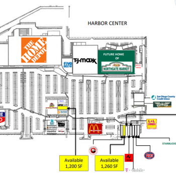 Plan of mall Harbor Center