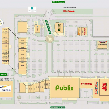 Plan of mall Harbor Shops
