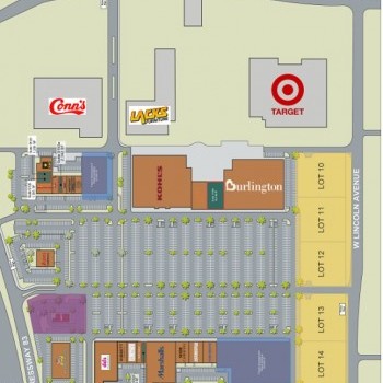 Plan of mall Harlingen Corners Shopping Center